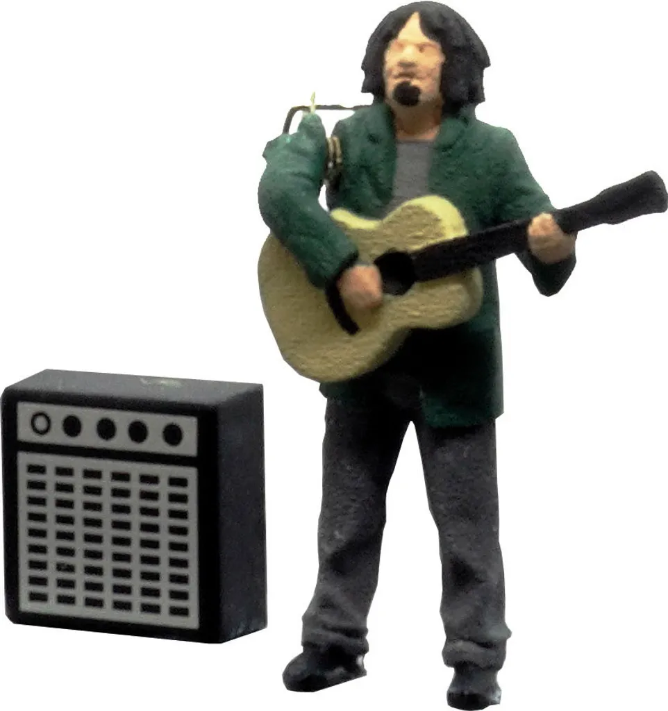 Guitariste de rue Viessmann 1510 animé H0 avec bras articulé et ampli
