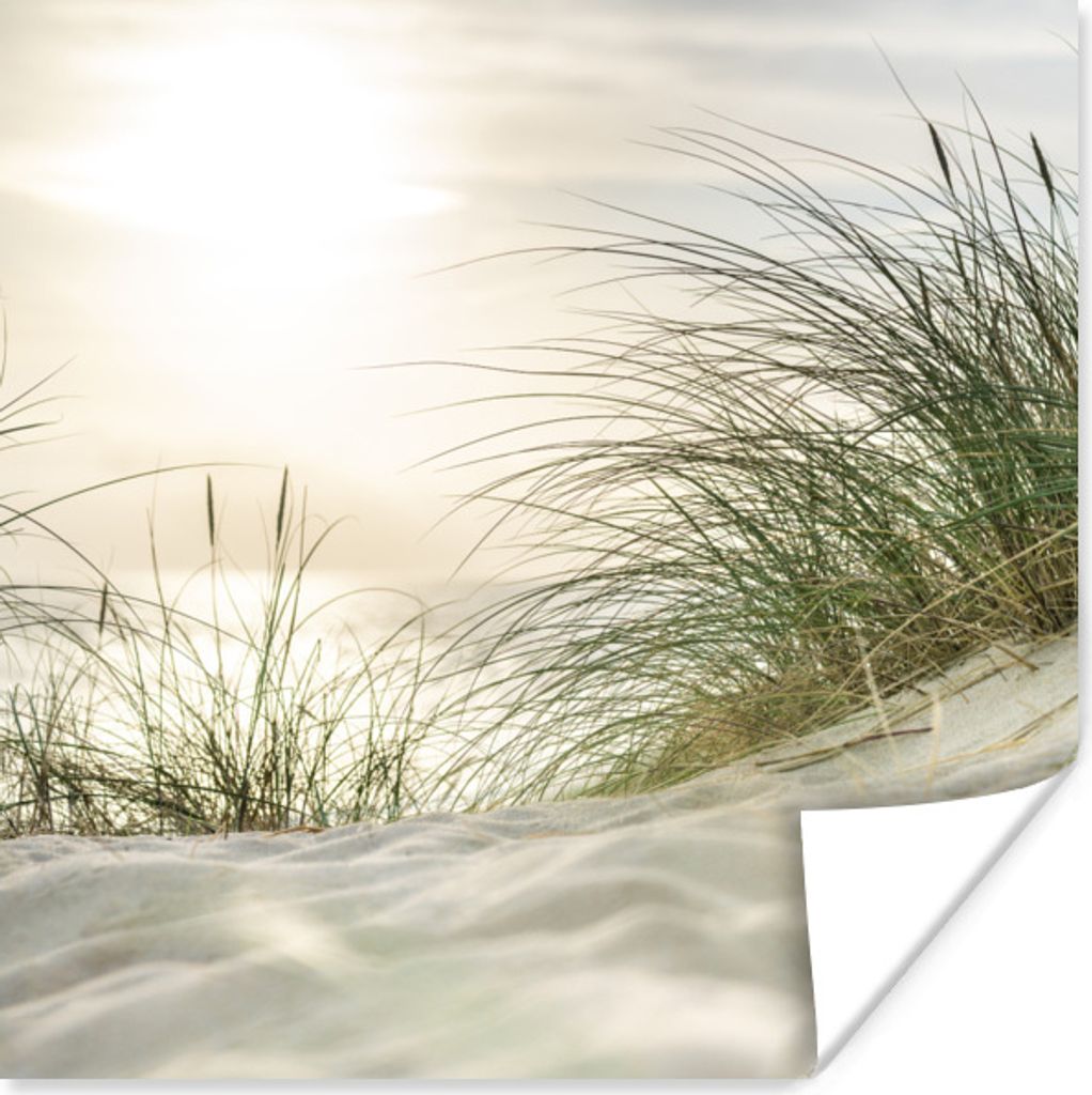 MuchoWow Poster Dünen - Watteninseln - Wasser 30x30 cm - Wandposter - Printing