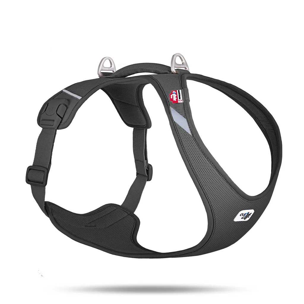 Harnais pour Chien de 15 kg CURLI Belka Air-Mesh XL Noir Sécurisé