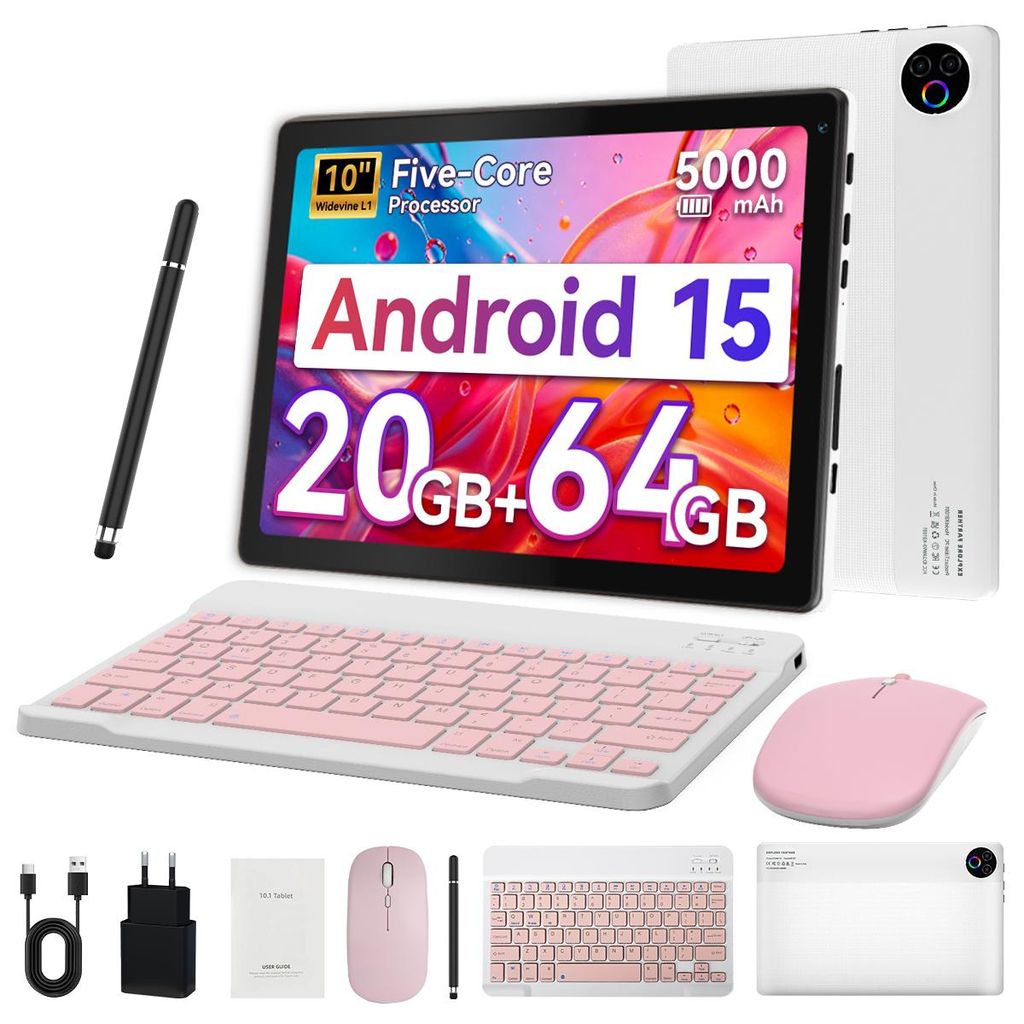 Tablet s Androidem 15, 10 palců, HD 1280×800, 20 (3+17) GB Obrázek produktu 