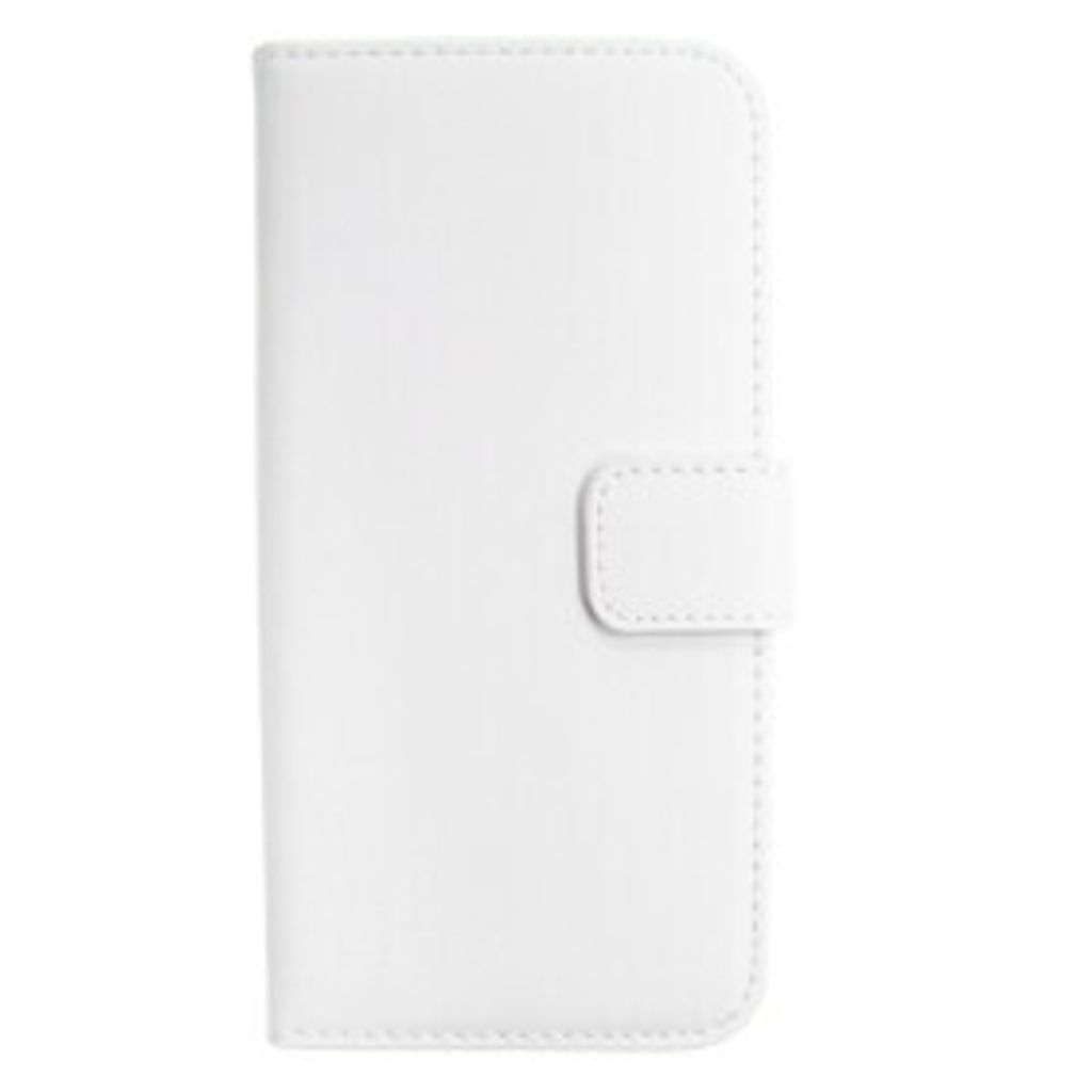 Book Case Handyhülle für HTC M8 Weiß Schutz Tasche