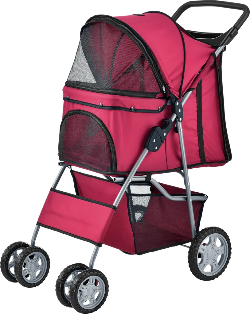 Poussette chien et chat Pet Stroller avec sac de transport inclus