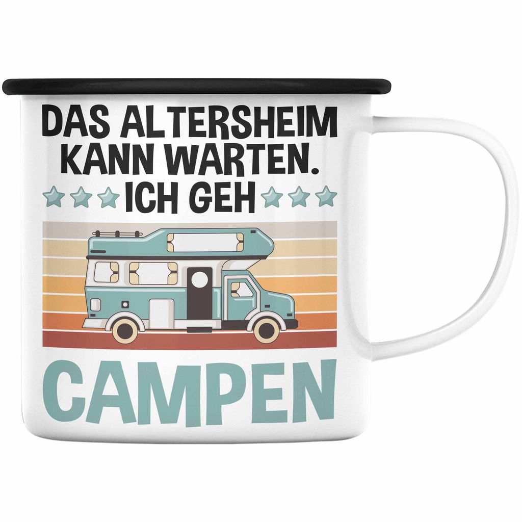Trendation - Wohnwagen Camper Emaille Tasse