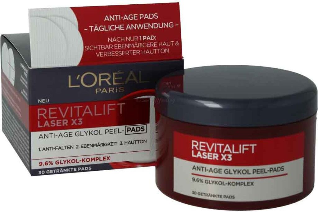 L'Oréal Revitalift Laser X3 Anti-Age Glykol Peeling Pads 30 Produktbild 