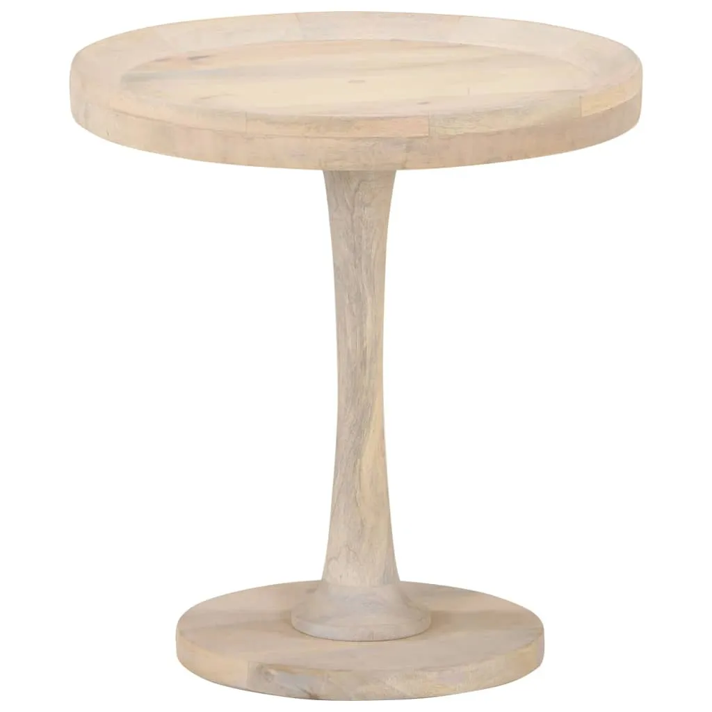 Guéridon rond en manguier massif de 50 cm pour salon style industriel