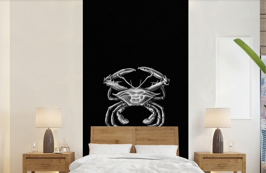 MuchoWow Fototapete für Wohnzimmer oder Schlafzimmer Wandtapete Vinyl Motivtapete Ernst Haeckel - Krabbe - Alte Meister - Vintage - Tiere - Kuns...