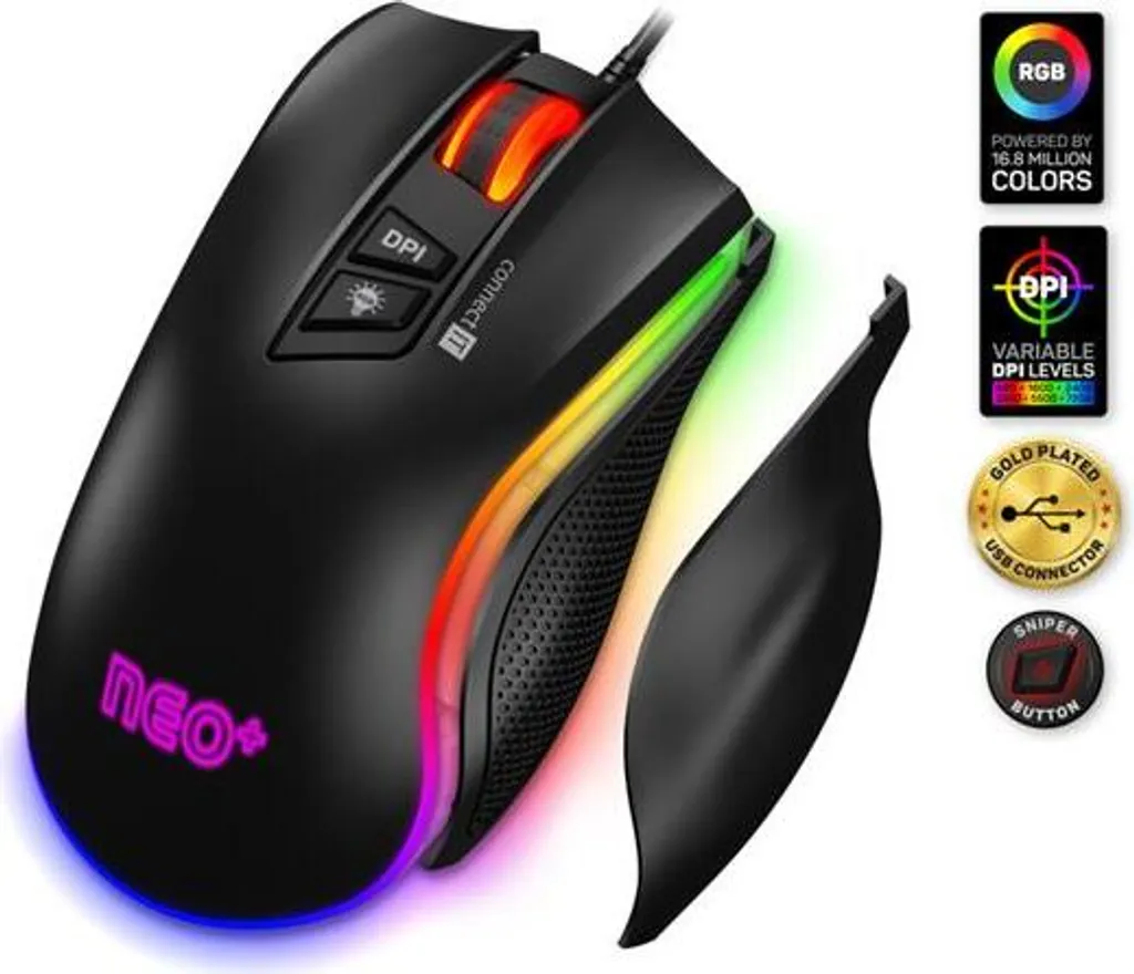 Souris de Bureau CONNECT IT NEO+ Optique Noir pour Travail et Création PC