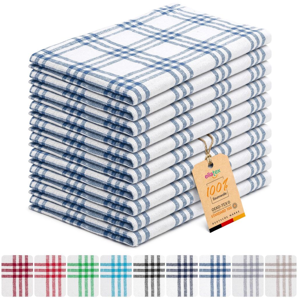EllaTex 10er Pack Geschirrtücher Geschirrhandtücher 50x70 Produktbild 
