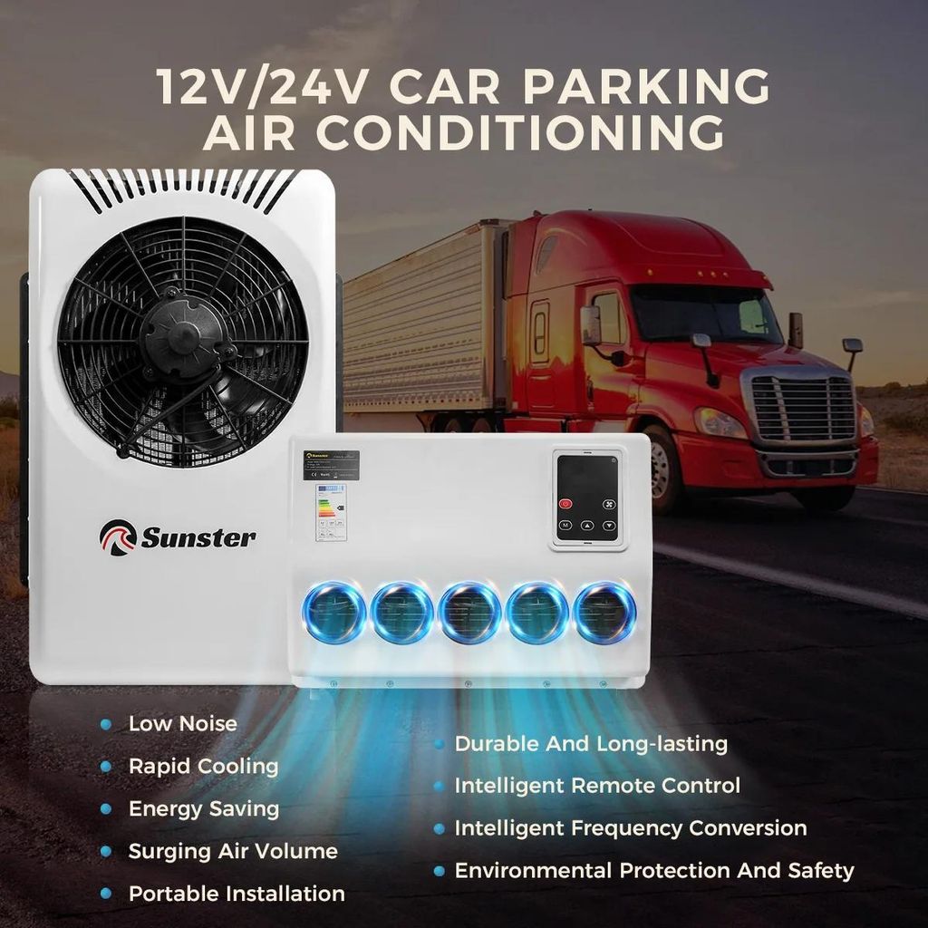 Wohnmobil Dachklimaanlage - KF-32GW/URC - 12V Standklimaanlage für Wohnmobil/Anhänger - Automatische Temperaturregelung - 1–3 kW Kühlleistung ...