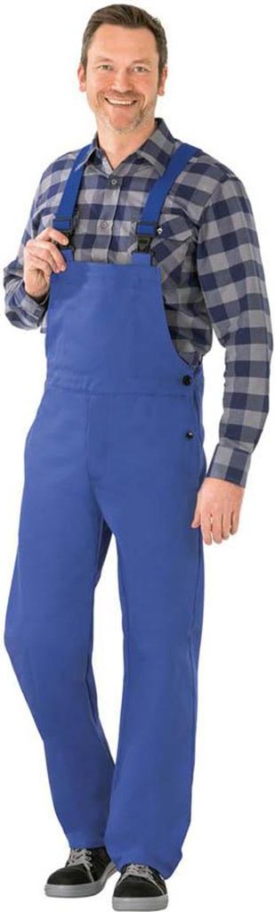 Hitze-/Schweißerschutz Latzhose 360 g/m² kornblau Größe 44