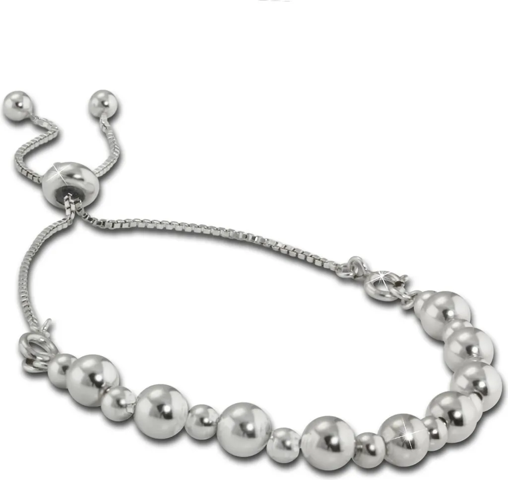 Bracelet Boules Argent Femme pour Tenue de Soirée et Usage Quotidien