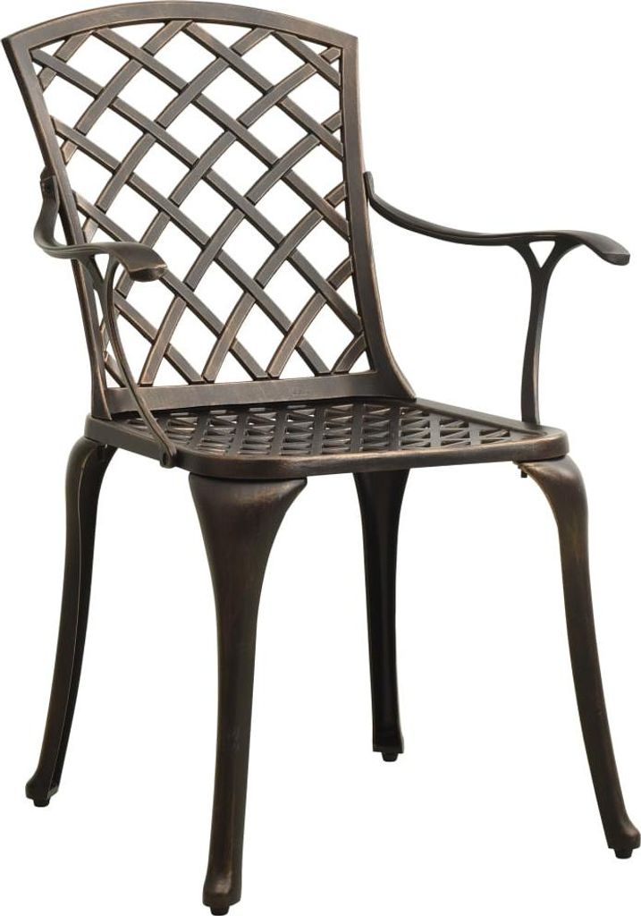 vidaXL 3dílná sada Bistro Set Litý hliník Bronz Obrázek produktu 