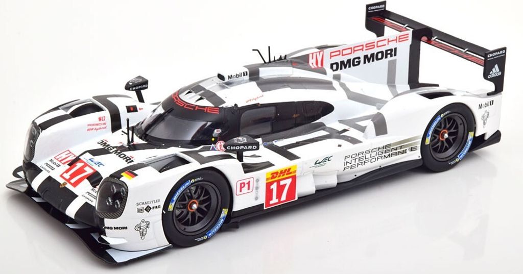 PORSCHE 919 Hybrid #17 gefahren von BERNHARD/WEBBER/HARTLEY im 1000 km SPA 2015, IXO-SP919-1807, Maßstab1/18, IXOMODELS