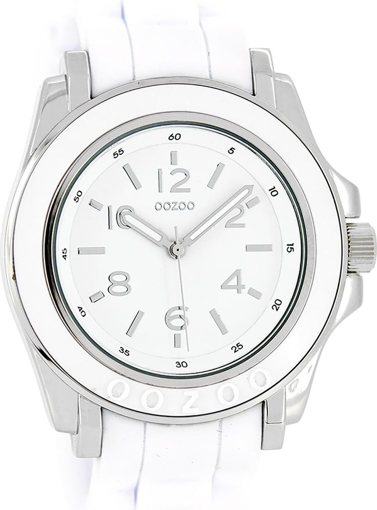 Oozoo Armbanduhr weiß Silikon Timepieces Damen Analog-Quarzuhr UOC4915A