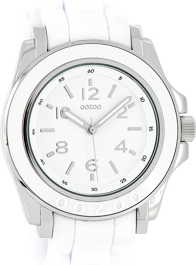 Montre Oozoo silicone blanc UOC4915A Timepieces étanche et confortable