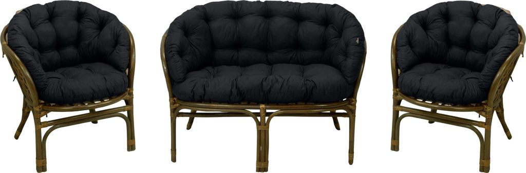 AMPO Polster Kissen für Rattangruppe Bahama Rattangarnitur Set Gartenmöbel set kissen