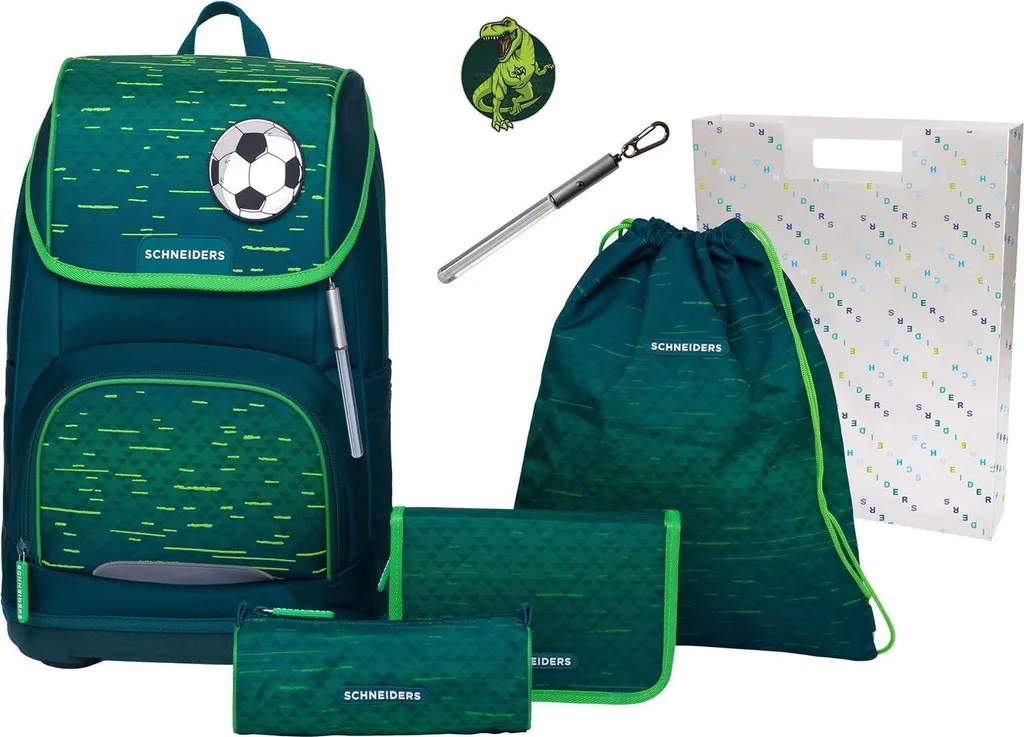 Set de rentrée scolaire Soccer Star 22L Ergoplus 2in1 Vert Sapin 7 pcs