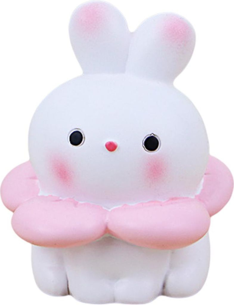 Auto Dashboard Ornament Cartoon Design Kawaii Tierharz Blume Mini Bunny Micro Landschaft Origination Office Supply-A