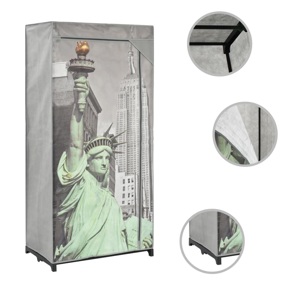 vidaXL Szafa 75×45×160 cm tkanina New York Zdjęcie produktu 