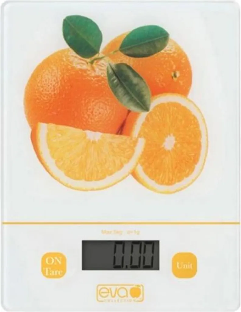 Balance de Cuisine Électronique Orange Eva - Accessoire de Pesage Design