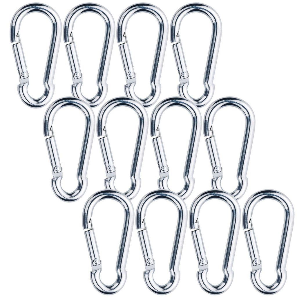 Karabinerhaken 12er-Set - Vielseitig für Camping, Garten & Produktbild 