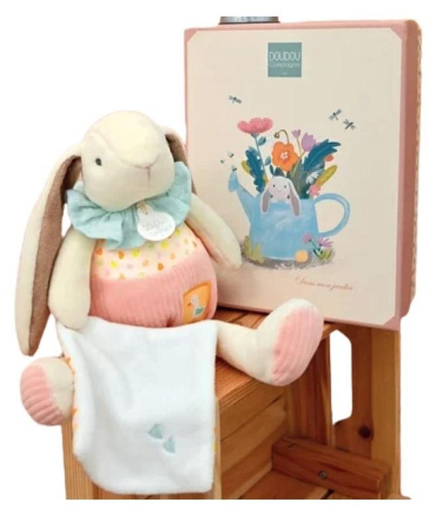 Doudou et Compagnie CONIGLIO ALL'ERBA CIPOLLINA - Burattino Immagine del prodotto 