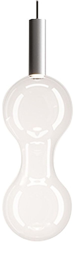 Zafferano Sfer'Otto Pendelleuchte aus Aluminium und Borosilikatglas, 8 W 2700 K dimmbare Phasenanschnitt-LED, modernes und elegantes Design