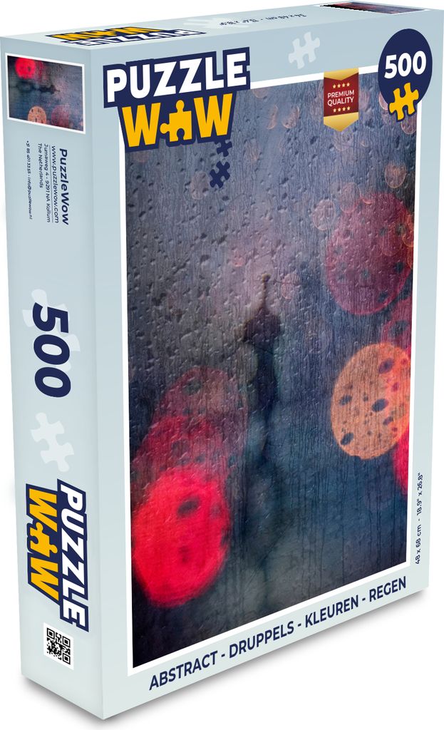MuchoWow Puzzle 500 Teile Abstrakt - Tropfen - Farben - Regen - Denken - Spiel - Toy