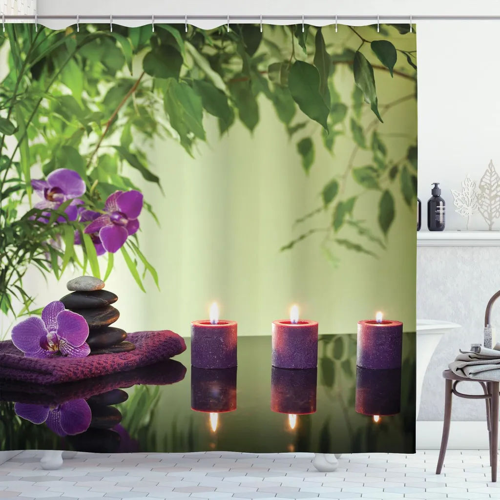 Arredo Bagno Zen: Tenda Doccia Abakuhaus 175x240 Verde Felce