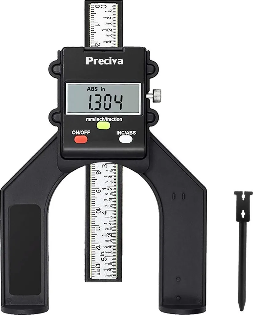 Jauge de mesure digitale avec écran LCD et base magnétique stable