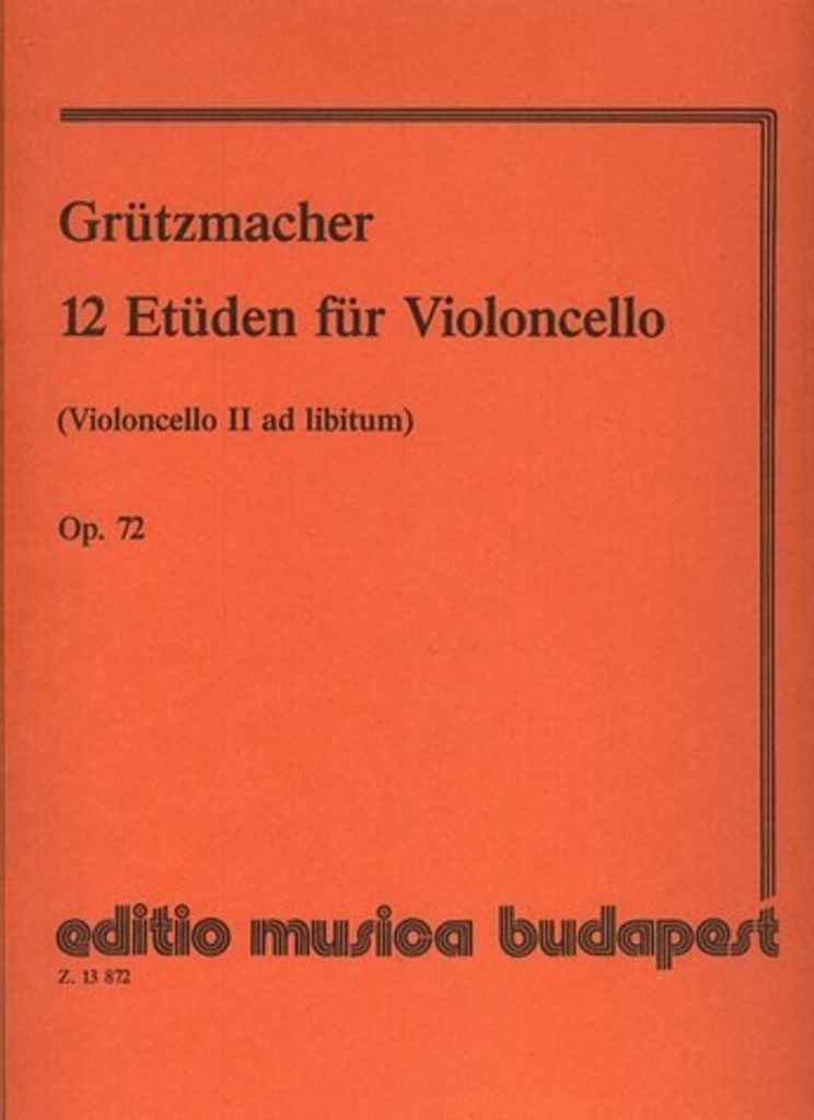 12 Etüden op.72 für Violoncello (2. Cello ad lib.)