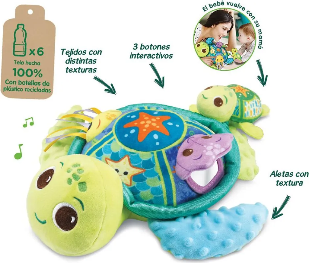 Vtech Tortue Multicolore - Jouet Éveil Sensoriel pour Bébé Taille Unique - 3