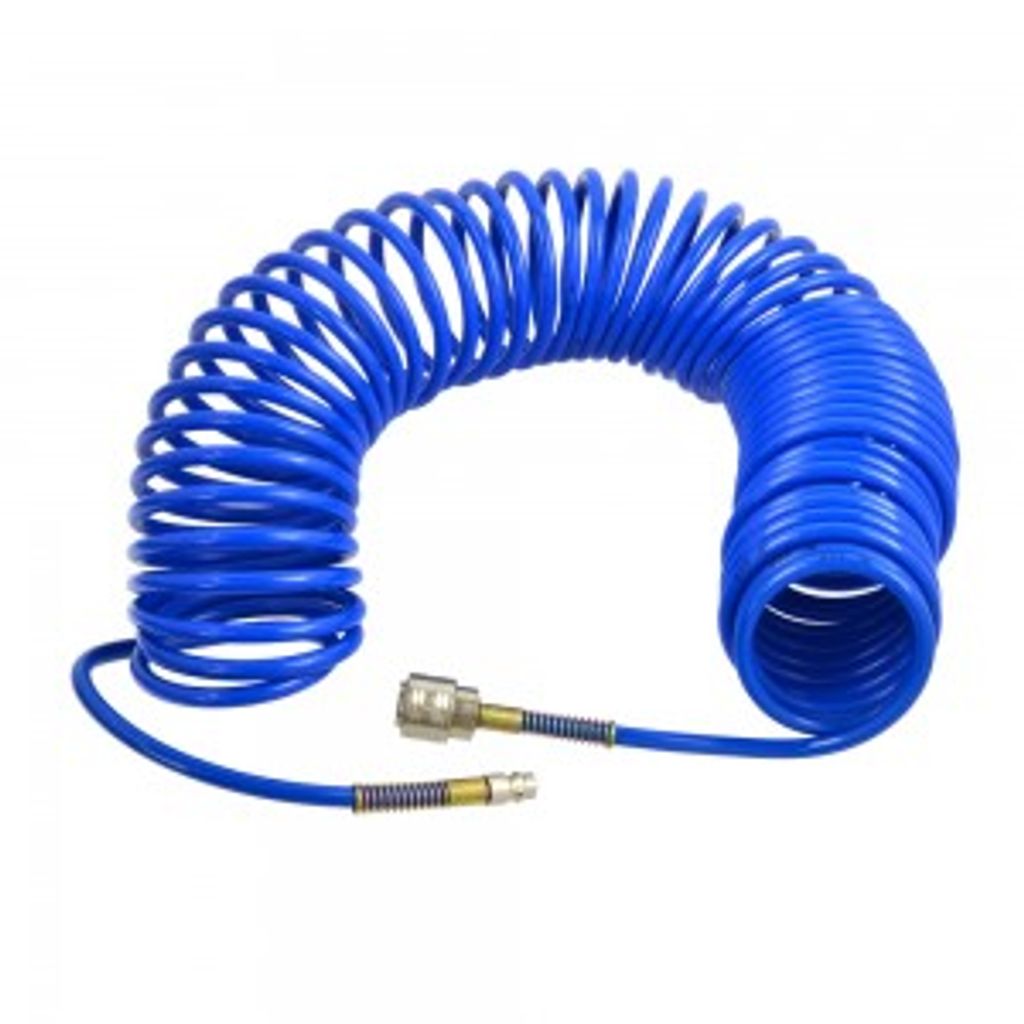 Druckluftschlauch Spiral Polyurethan20m 5x8mm blau