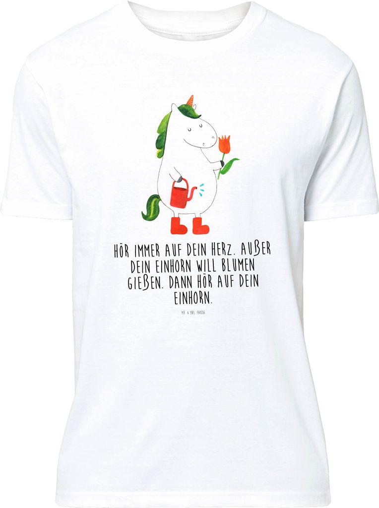 Mr. & Mrs. Panda S T-Shirt Einhorn Gärtner - Weiß - Produktbild 