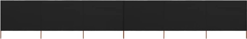 The Living Store 6-teiliges Windschutzgewebe 800 x 80 cm Schwarz