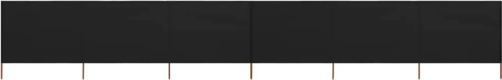 Brise-vent de Balcon et Terrasse Noir 800 x 80 cm - Set de 6 Rouleaux