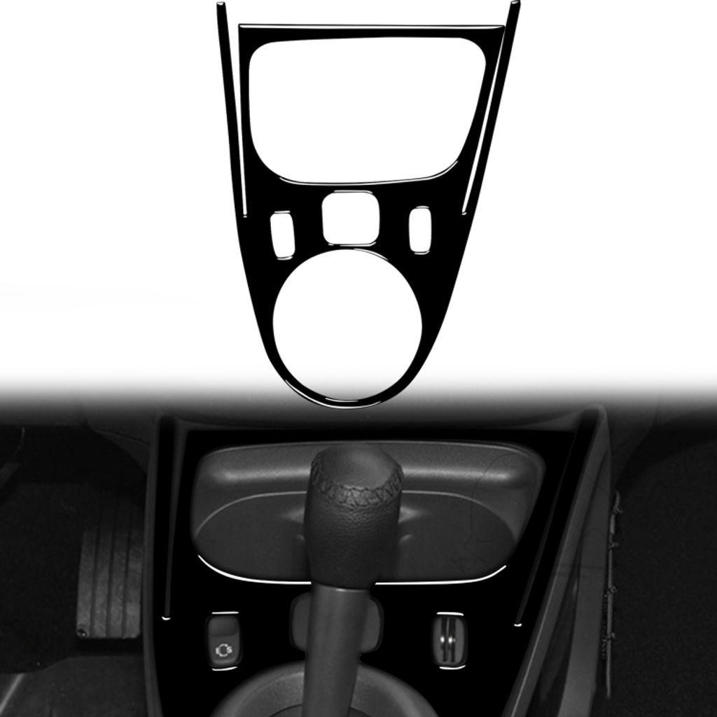Auto Left Drive Central Gear Panel Dekorative Aufkleber für Mercedes-Benz Smart 2016-2021 (schwarz)