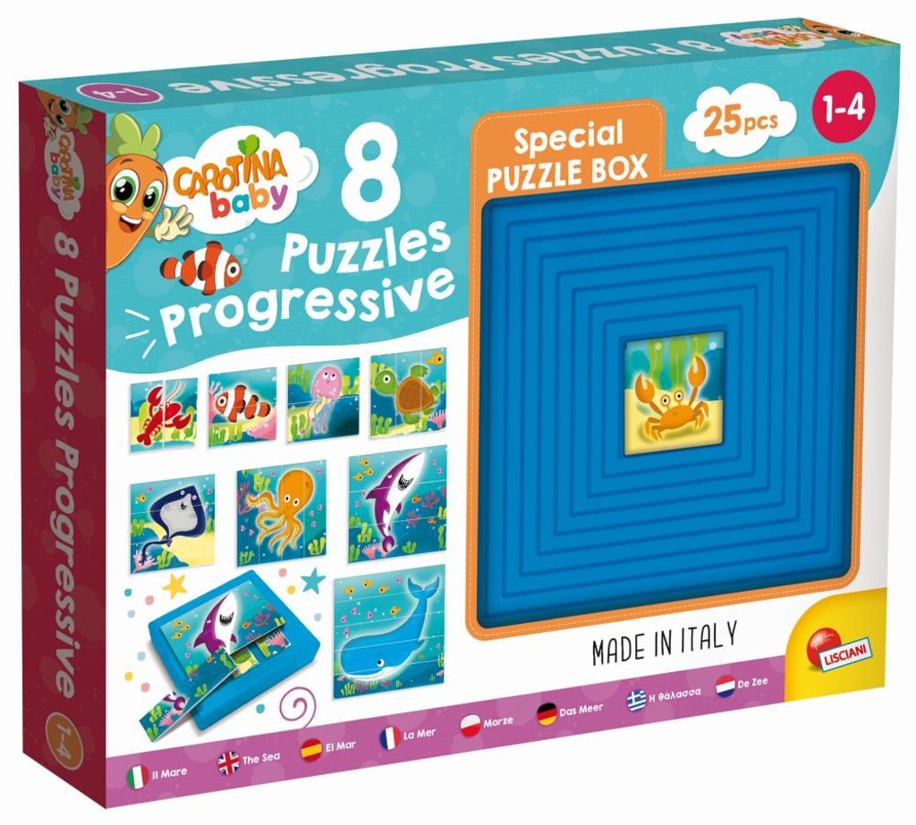 Liscianigiochi La Mer Carotina Baby progressive Puzzles mit selbstkorrigierender Unterstützung ? LISCIANI