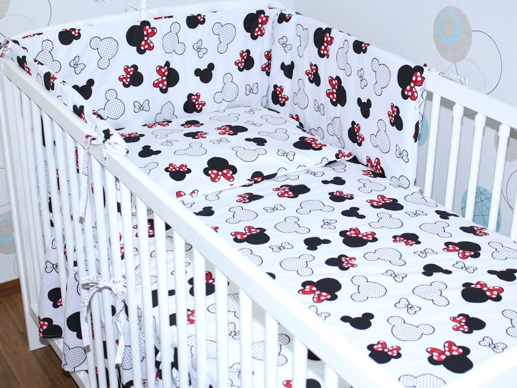 3 teiliges Baby Bettset mit Bettwäsche und Nestchen für Produktbild 