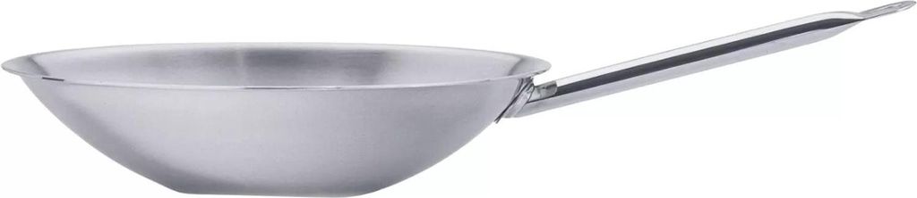 PUJADAS Wokpfanne Edelstahl rostfrei, Mehrschicht, mit Hohlstiel, ø: 360 mm