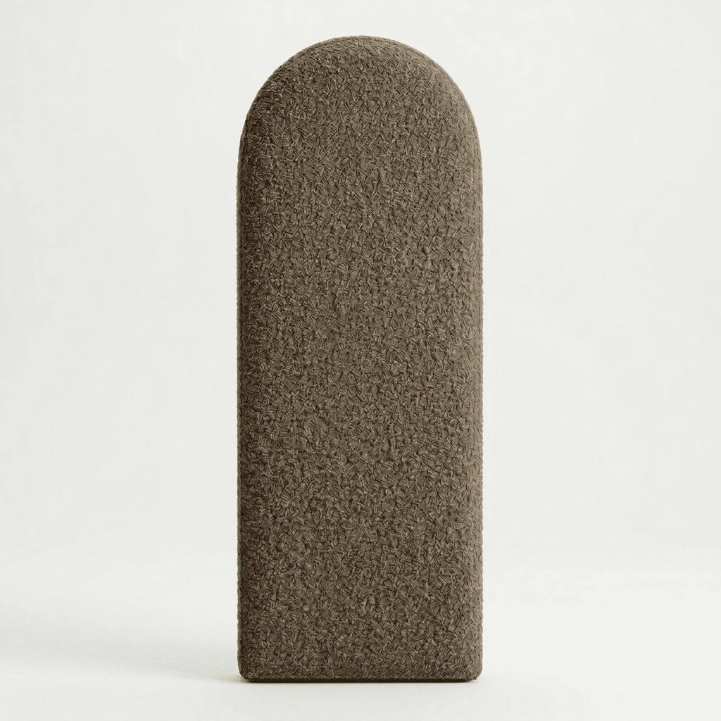 LIKMA Wandkissen Bouclé Polsterpaneel 100x30 cm Graubraun Produktbild 