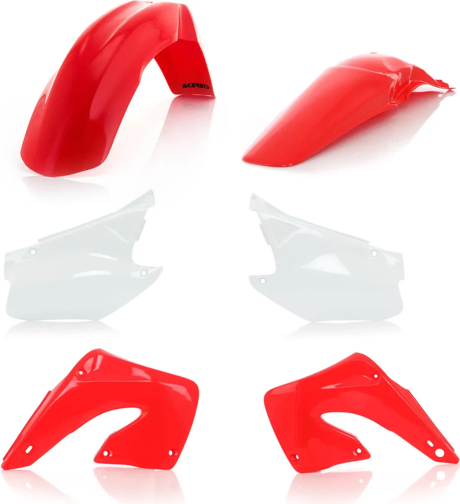 Habillage complet Acerbis Honda CR R 2T Rouge/Blanc - Kit 6 Pièces