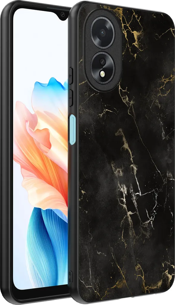 Smartphonica Custodia Oppo A18 Marmo Nero - Cover Posteriore TPU