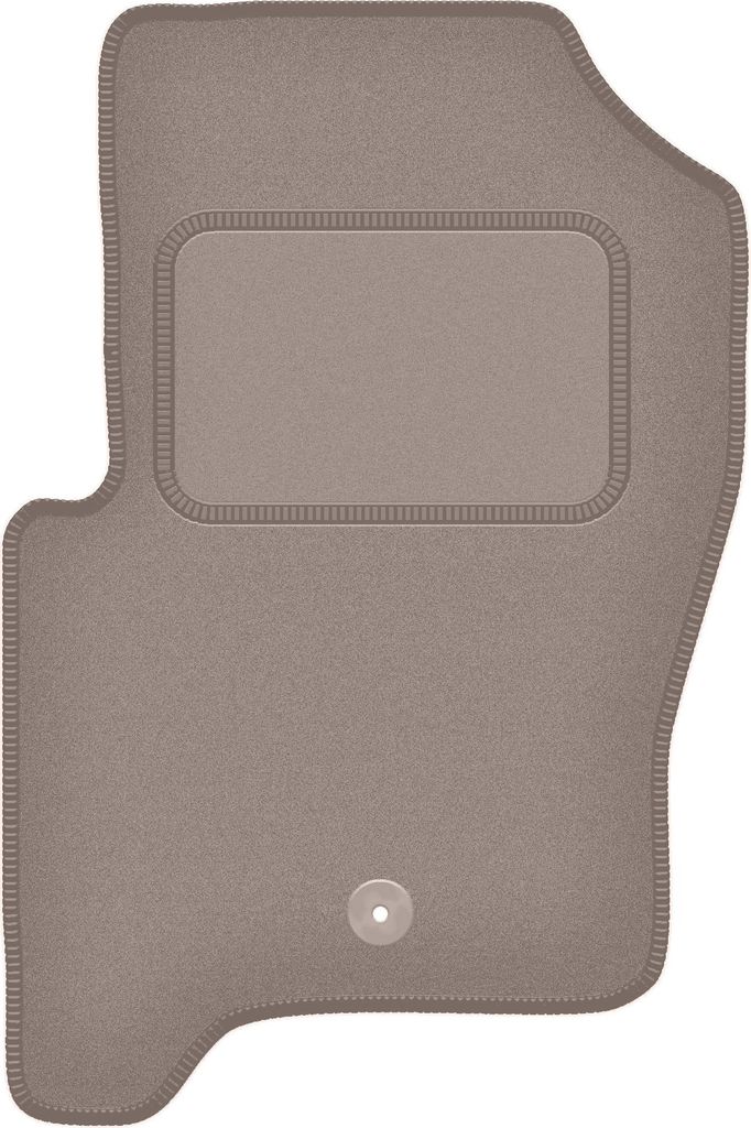 Fahrerfußmatte Velours beige passend für Land Rover Discovery III (2004-2009, SUV 7 Sitze) – mit Befestigungen – passgenau