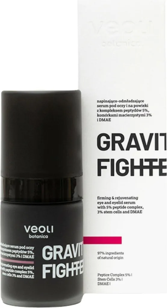 Veoli Botanica GRAVITY FIGHTER, Siero rassodante e ringiovanente per occhi e palpebre, 15 ml