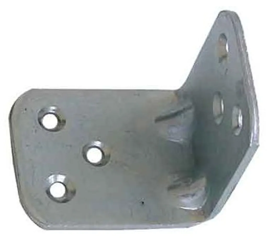 Plaque pliée épaisse 4,5x4,5 cm en métal galvanisé anticorrosion