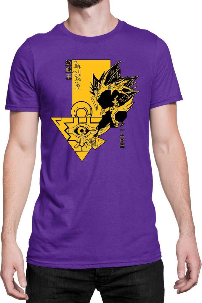 Herren T-Shirt Japan Manga Anime Comics Yu Gi 017, Man 2XL / Lila