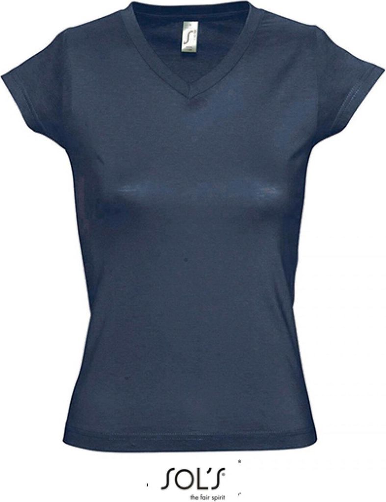 SOLs 11388 | Ladies V-Neck Moon Damen T-Shirt - Farbe: Denim - Größe: XXL