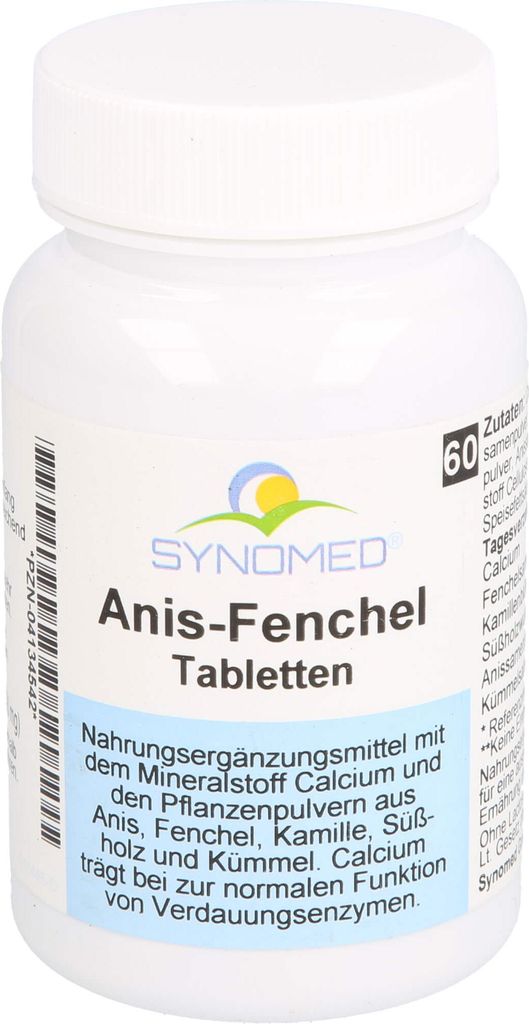 SYNOMED Anis-Fenchel Tabletten, 60 St. Tabletten Produktbild 