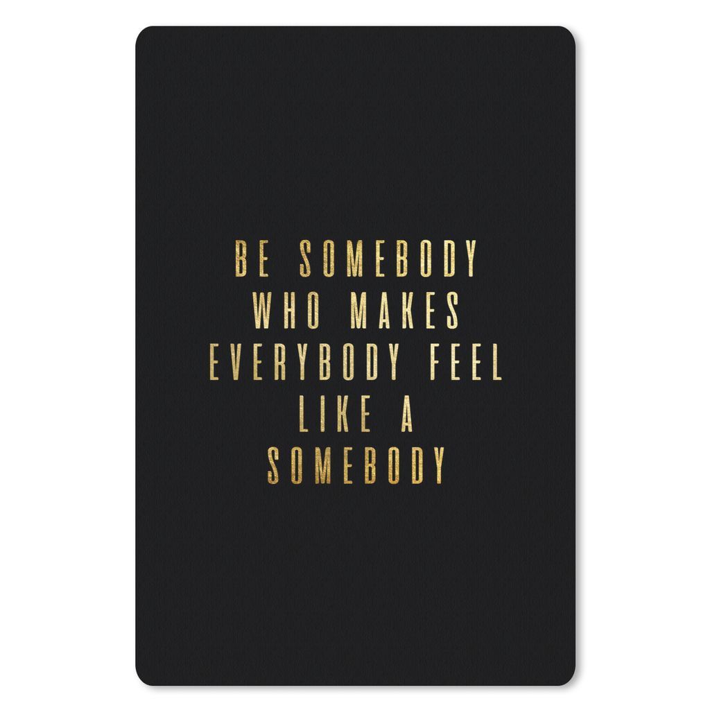 MuchoWow Mauspad Mousepad Zitat - Sprichwörter - Gold - Schwarz 18x27 cm - Mousepads - Maus Mat - Pad - Mausunterlage